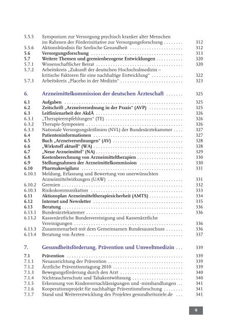 Tätigkeitsbericht 2010 der Bundesärztekammer (komplett)