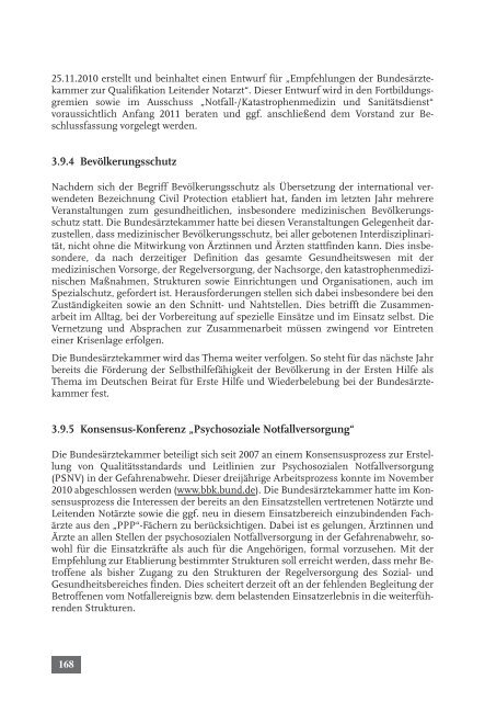 Tätigkeitsbericht 2010 der Bundesärztekammer (komplett)