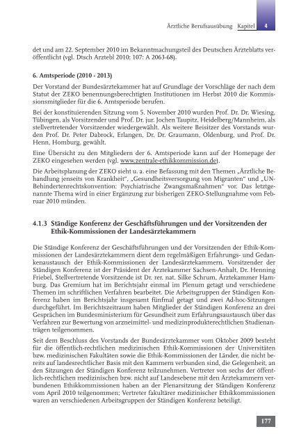 Tätigkeitsbericht 2010 der Bundesärztekammer (komplett)