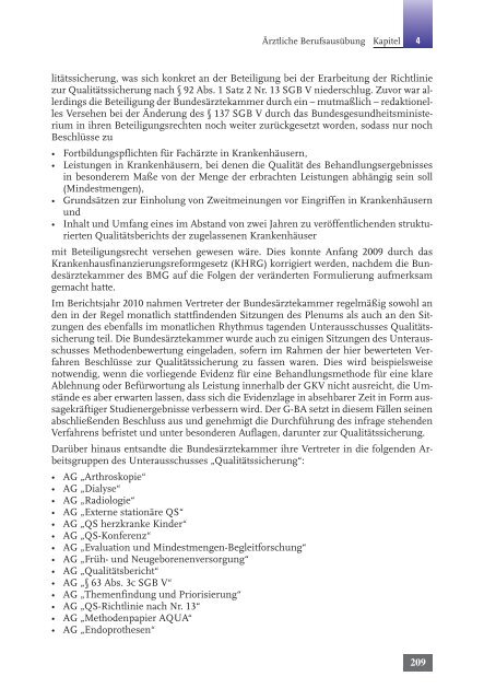 Tätigkeitsbericht 2010 der Bundesärztekammer (komplett)