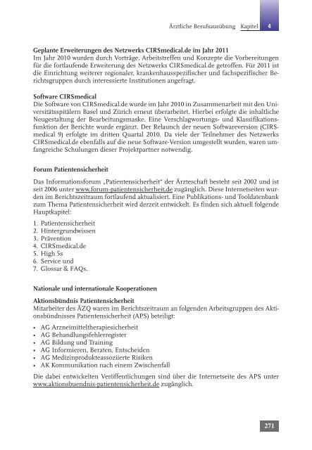 Tätigkeitsbericht 2010 der Bundesärztekammer (komplett)