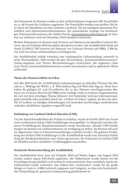 Tätigkeitsbericht 2010 der Bundesärztekammer (komplett)