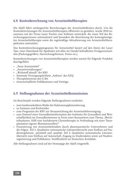 Tätigkeitsbericht 2010 der Bundesärztekammer (komplett)