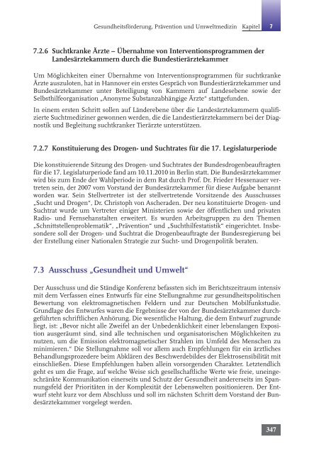 Tätigkeitsbericht 2010 der Bundesärztekammer (komplett)