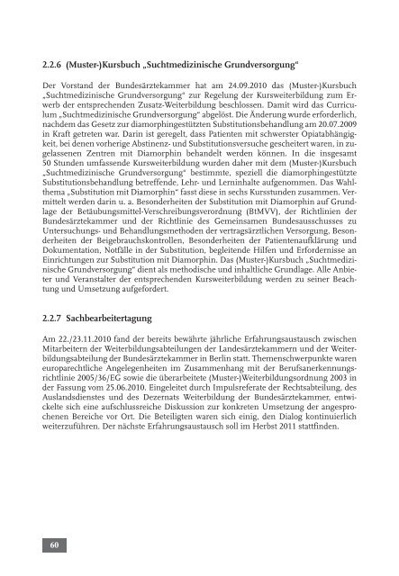 Tätigkeitsbericht 2010 der Bundesärztekammer (komplett)