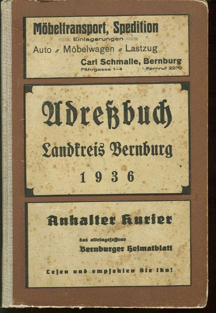 Adressbuch Bernburg 1936