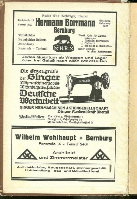 Adressbuch Bernburg 1936