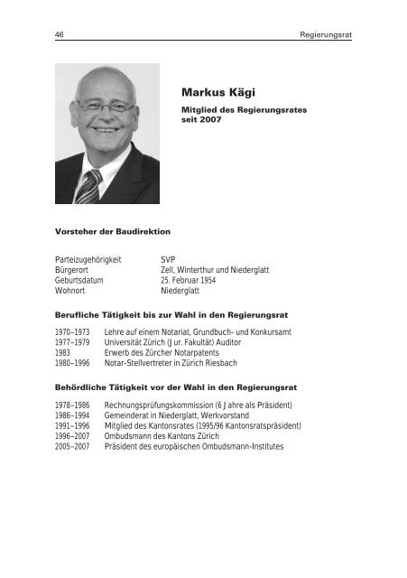 Staatskalender des Kantons Zürich 2009/2010 - Ombudsmann des ...