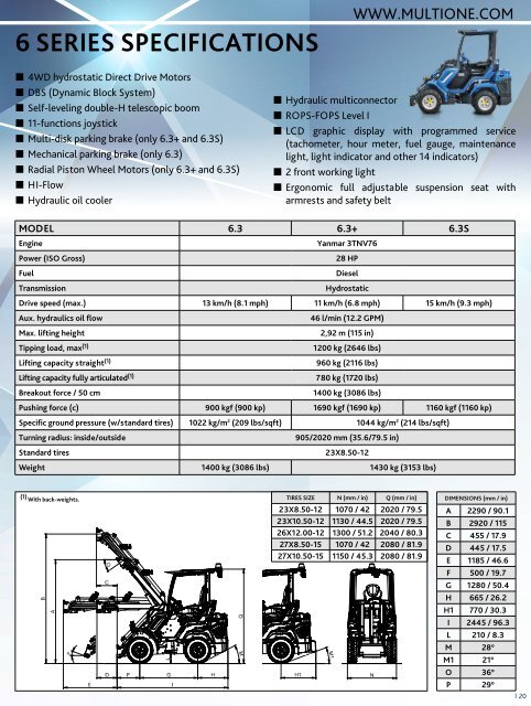 - 5 & 6 SERIES - COMPACT ARTICULATED LOADERS