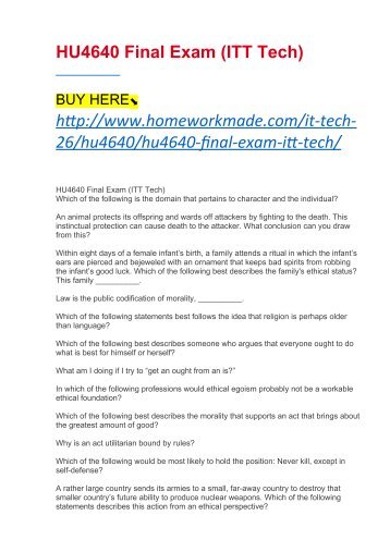 ethics 445 final exam Ethc 445 aristotle's ethics of virtue have found modern application for. ethics 445 final exam Ethc 445 aristotle's ethics of virtue have found modern application for.