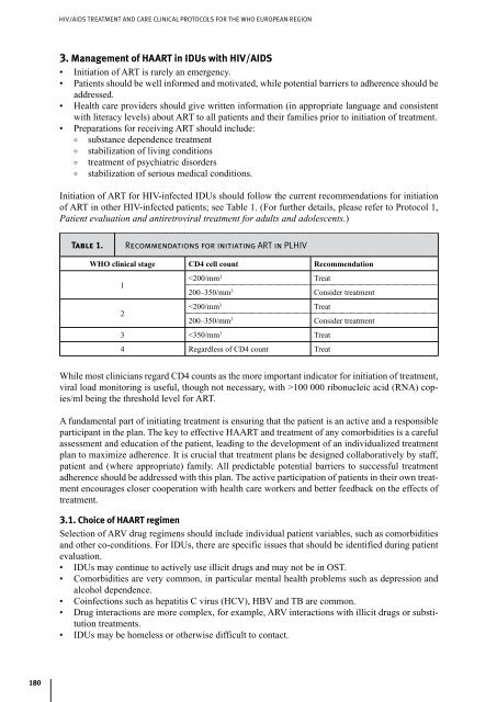 HIV/AIDS Treatment and Care : Clinical protocols for the European ...