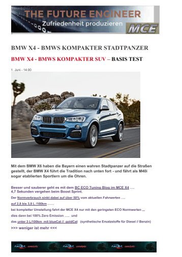 EXE3 BMW X4 - BMWS KOMPAKTER Citypanzer