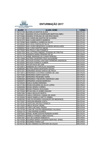 ENTURMAÇÃO 2017