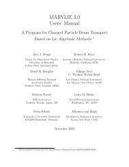 MARYLIE 3.0 Users' Manual - Department of Physics - University of ...