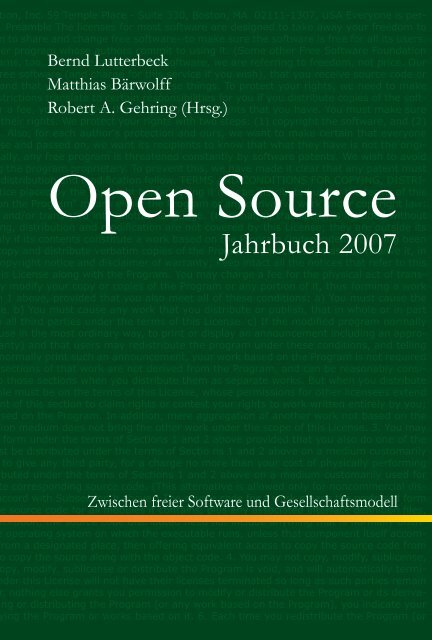 Open Source Jahrbuch 2007