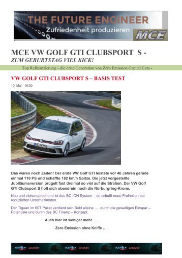 EX3 VW Golf GTI Clubsport S Test A