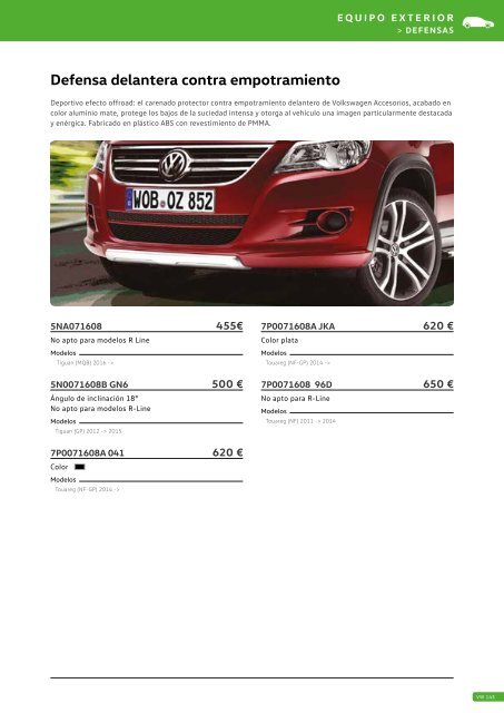 Catalogo General Accesorios VW 2017