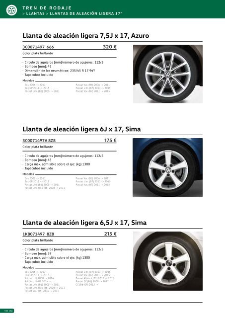 Catalogo General Accesorios VW 2017