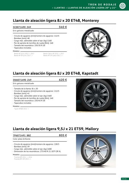 Catalogo General Accesorios VW 2017