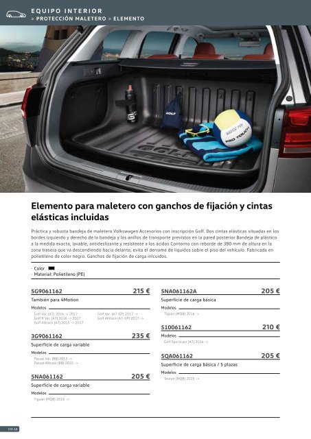 Catalogo General Accesorios VW 2017