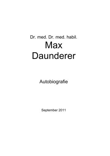 Max Daunderer - ToxCenter e.V.