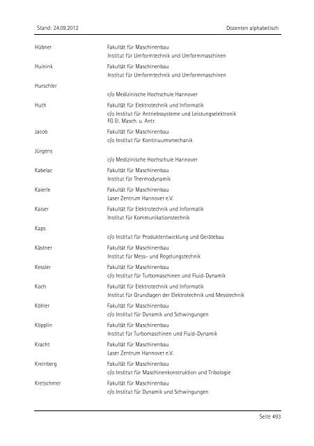 Allgemeiner Kurskatalog WiSe 2012/13 - Fakultät für Maschinenbau ...