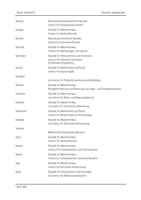 Allgemeiner Kurskatalog WiSe 2012/13 - Fakultät für Maschinenbau ...