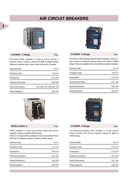 AIR CIRCUIT BREAKERS - Electrical and Electronics Division