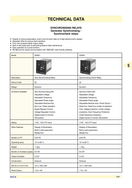 AIR CIRCUIT BREAKERS - Electrical and Electronics Division