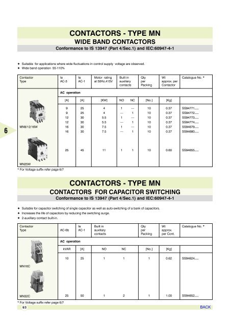 AIR CIRCUIT BREAKERS - Electrical and Electronics Division