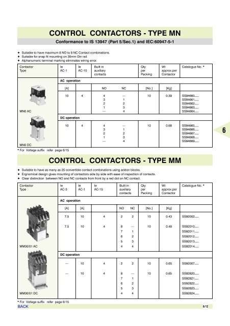 AIR CIRCUIT BREAKERS - Electrical and Electronics Division