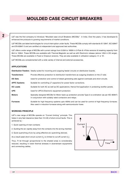 AIR CIRCUIT BREAKERS - Electrical and Electronics Division