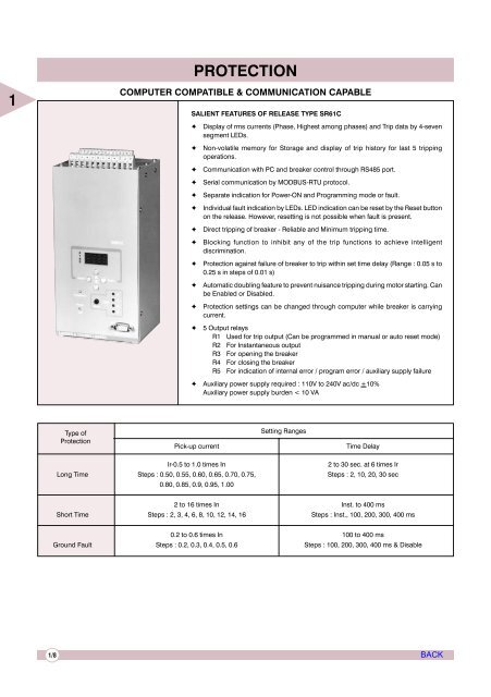 AIR CIRCUIT BREAKERS - Electrical and Electronics Division