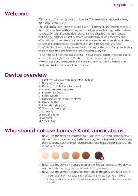 Philips Lumea Advanced Lumi&egrave;re puls&eacute;e : pr&eacute;vient la repousse - Mode d&rsquo;emploi - TUR