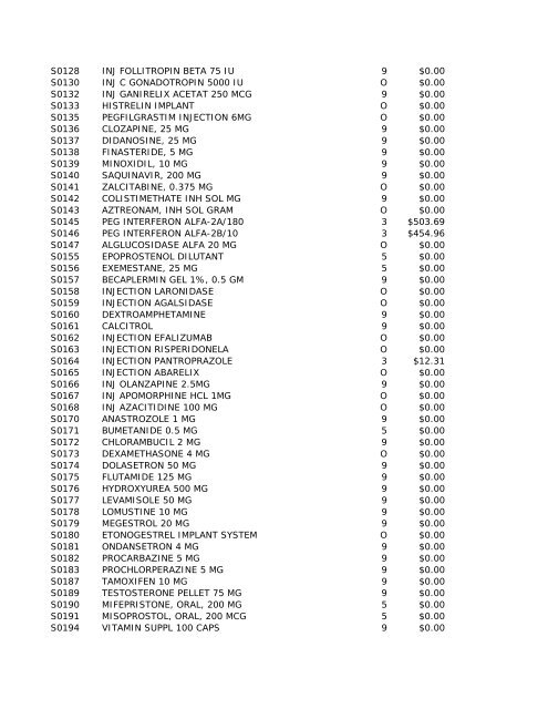 2010 HCPCS Schedule - DE Medical Assistance Program