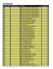 Fee Schedule - Hospital Outpatient - 2005 - Forms4Law.com Fee Schedule - Hospital Outpatient - 2005 - Forms4Law.com