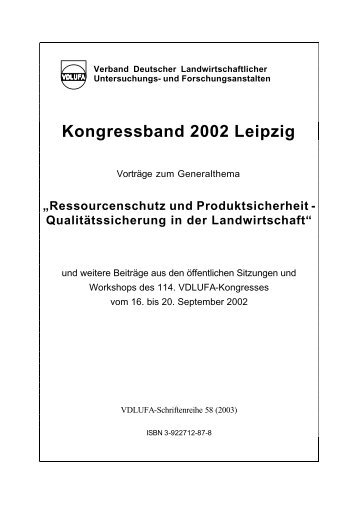 Ressourcenschutz und Produktsicherheit ... - vdlufa