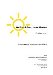 WeiÃŸbuch Tourismus KÃ¤rnten Endbericht - PRESERVE