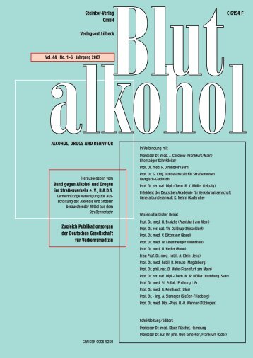 Blutalkohol - BADS (Bund gegen Alkohol und Drogen im ...