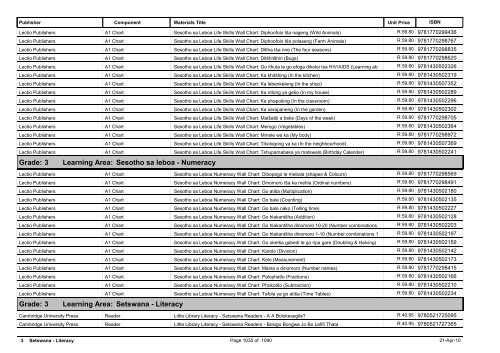 R-3 Foundation Phase Catalogue Body