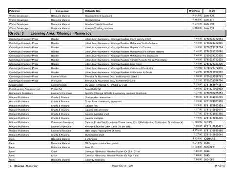 R-3 Foundation Phase Catalogue Body