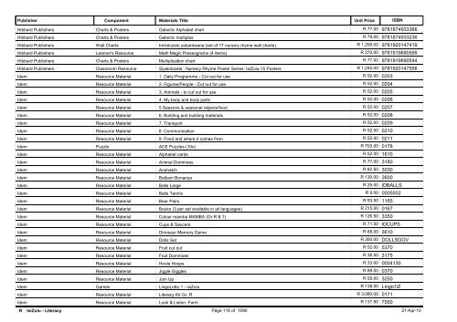 R-3 Foundation Phase Catalogue Body