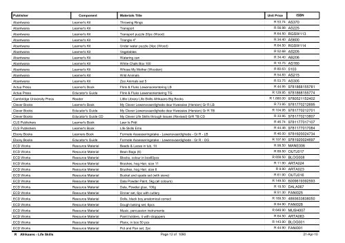 R-3 Foundation Phase Catalogue Body