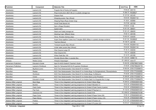 R-3 Foundation Phase Catalogue Body