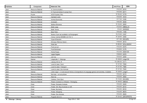 R-3 Foundation Phase Catalogue Body