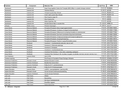 R-3 Foundation Phase Catalogue Body