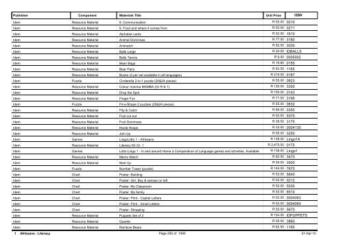 R-3 Foundation Phase Catalogue Body