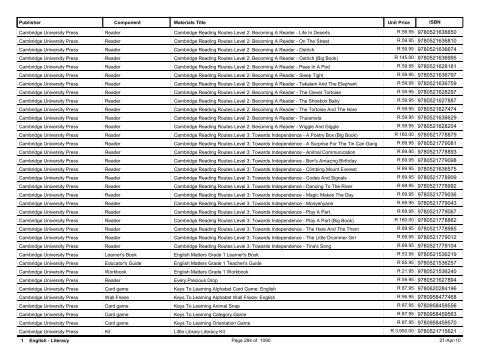 R-3 Foundation Phase Catalogue Body