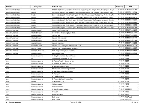 R-3 Foundation Phase Catalogue Body