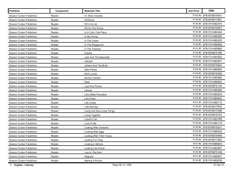 R-3 Foundation Phase Catalogue Body